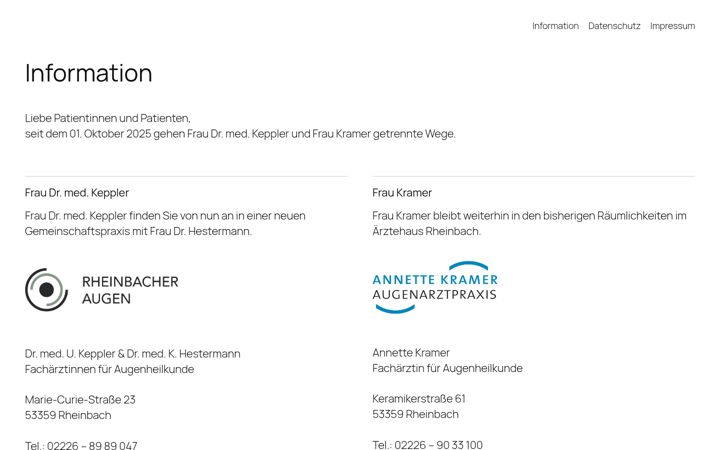Screenshot of augen-rheinbach.de