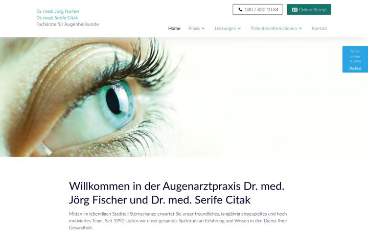 Skærmbillede af augen-sternschanze.de