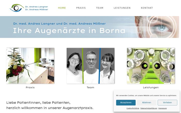 Skærmbillede af augenaerzte-borna.de
