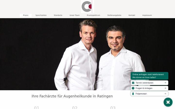 Screenshot of augenaerzte-ratingen.de