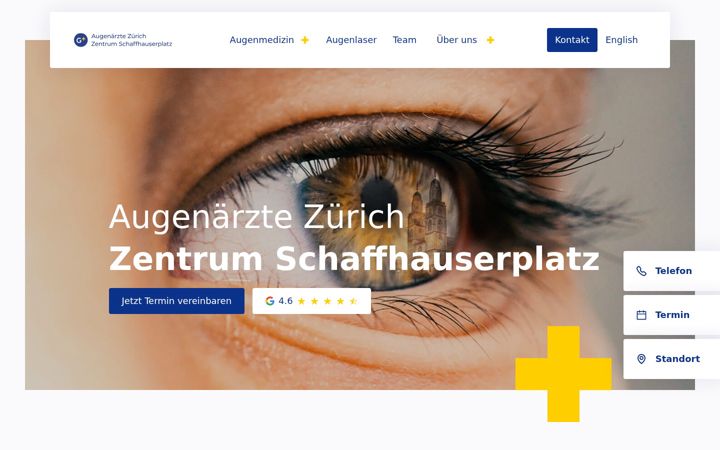 Ekraanipilt saidist augenaerzte-zuerich.ch