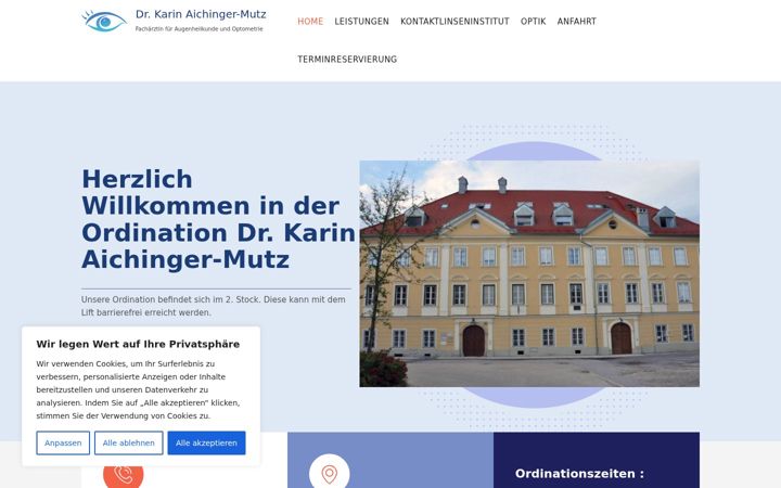 Screenshot of augenarzt-aichinger.at