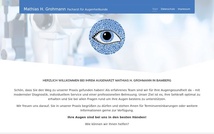 Screenshot of augenarzt-bamberg.de