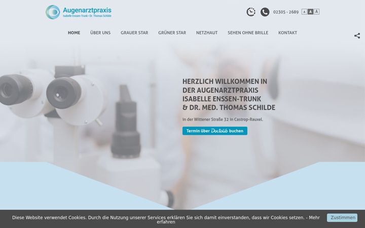 Ekraanipilt saidist augenarzt-castrop.de