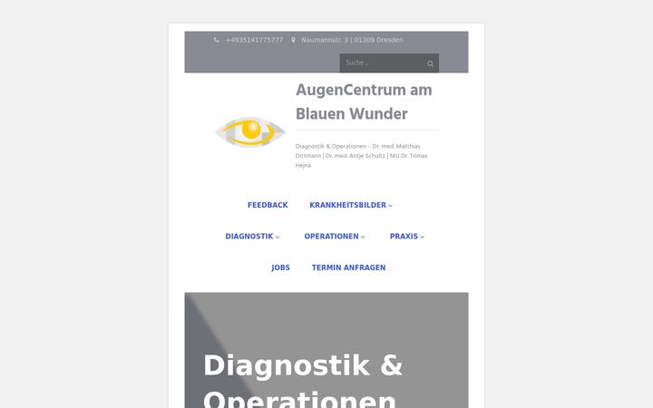 Ekraanipilt saidist augenarzt-dresden-dittmann.de