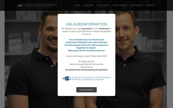Screenshot of augenarzt-flughafen.at