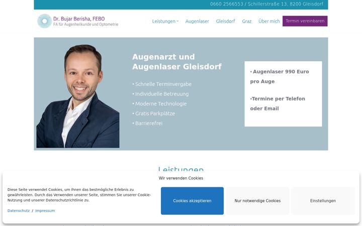 Skjámynd af augenarzt-gleisdorf.at