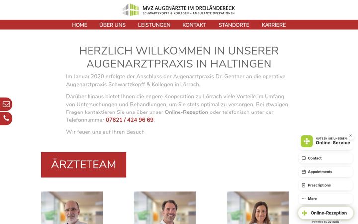 Screenshot of augenarzt-haltingen.de