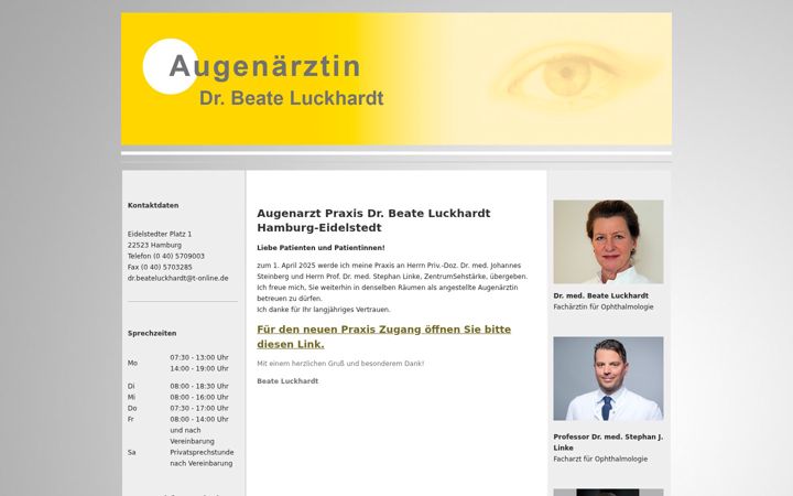 Screenshot of augenarzt-hamburg-eidelstedt.de