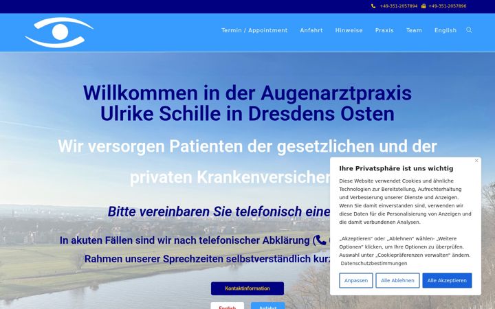 Screenshot of augenarzt-in-dresden.eu
