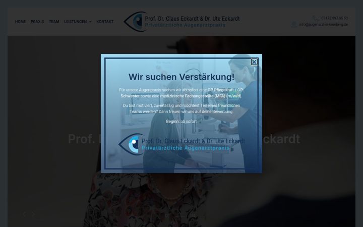Skjámynd af augenarzt-in-kronberg.de