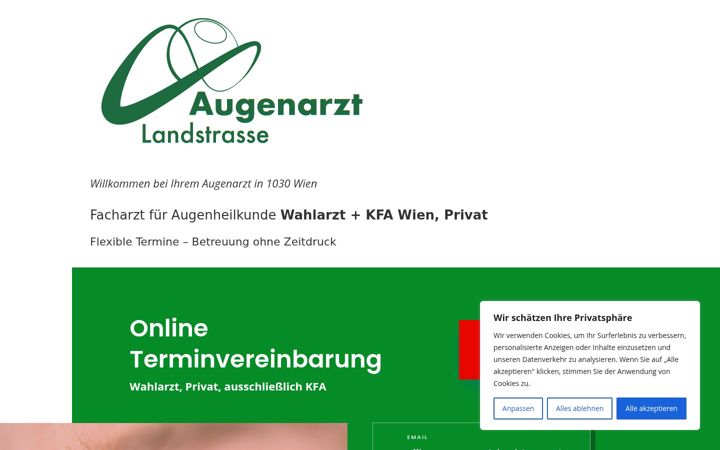 Screenshot of augenarzt-landstrasse.at