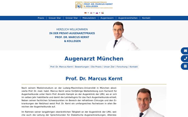 Screenshot of augenarzt-maximilianstrasse.de