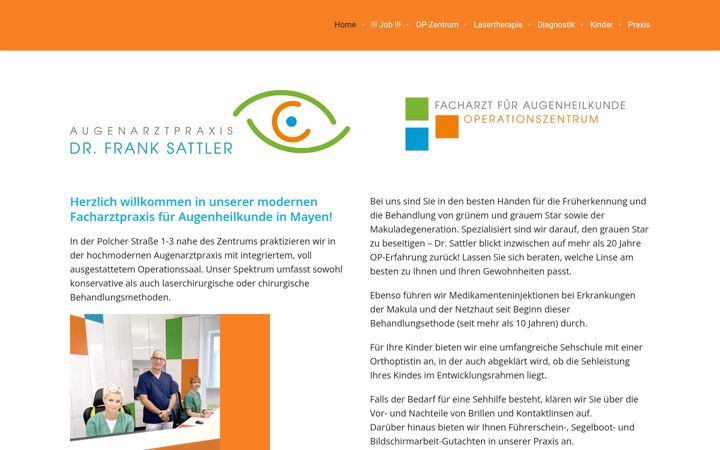 Screenshot of augenarzt-mayen.de