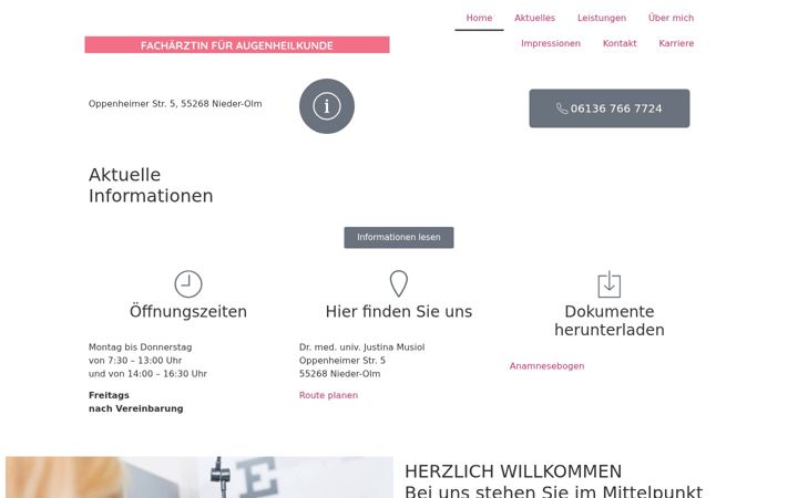 Screenshot of augenarzt-nieder-olm.de