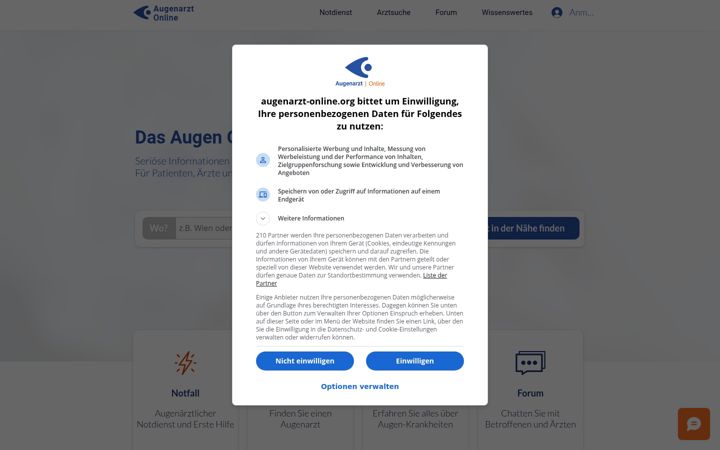 Screenshot of augenarzt-online.org