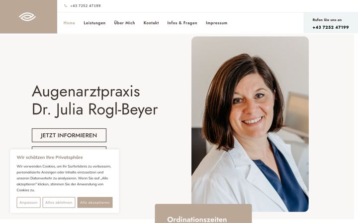 Screenshot of augenarzt-rogl-beyer.at