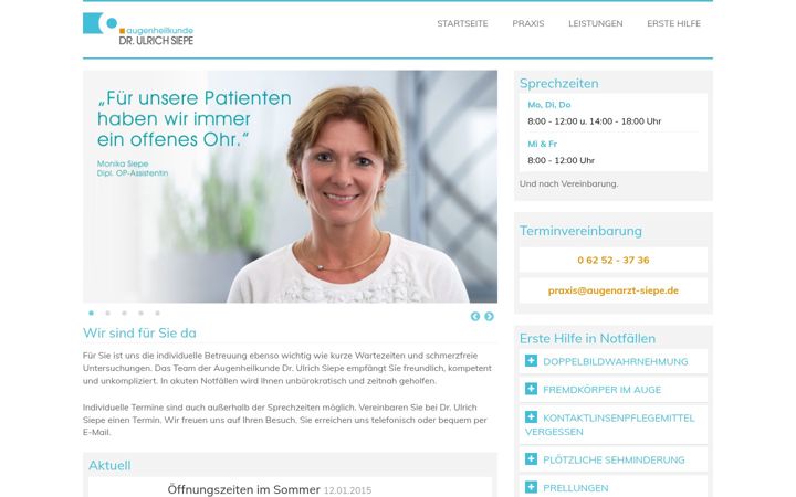 Screenshot of augenarzt-siepe.de