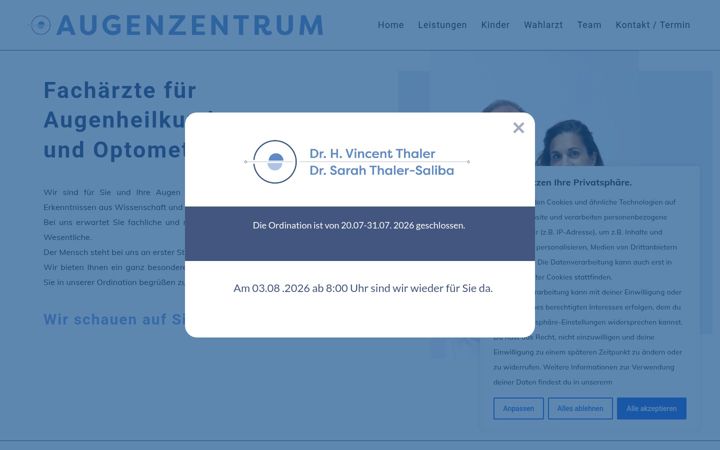 Screenshot of augenarzt-spittal.at