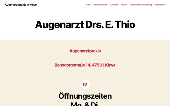 Screenshot of augenarzt-thio.de