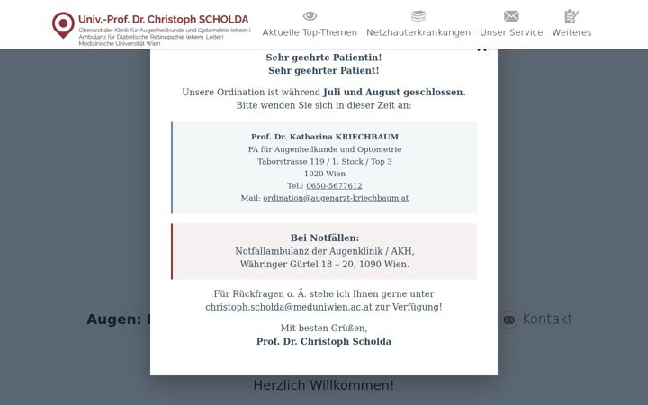 Екранна снимка на augenarzt.co.at