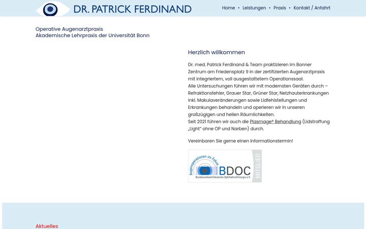 Screenshot di augenarztbonn.de