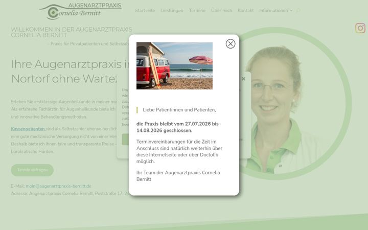 Screenshot of augenarztpraxis-bernitt.de