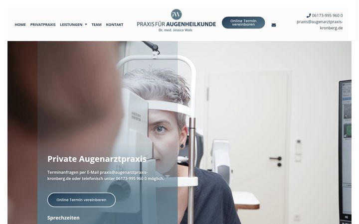Screenshot of augenarztpraxis-kronberg.de