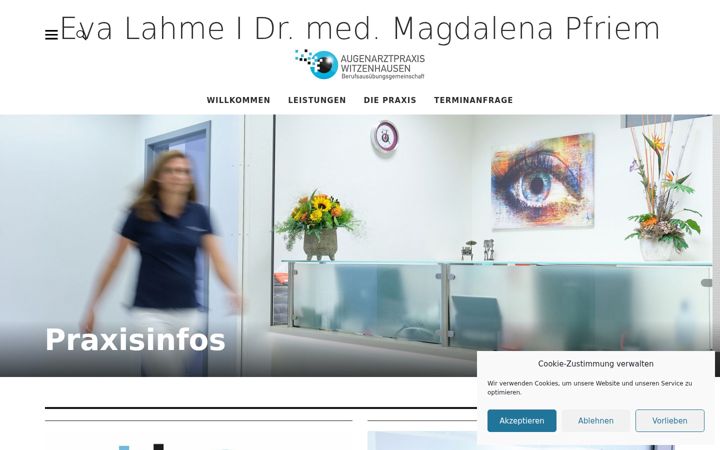Screenshot di augenarztpraxis-wiz.de