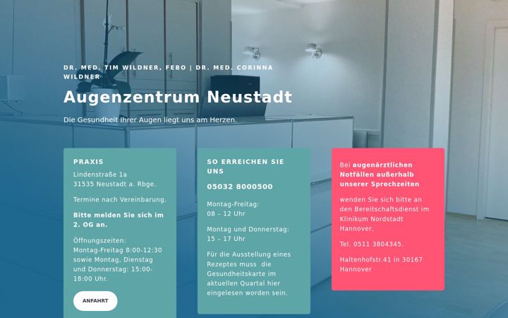 Screenshot di augenarztzentrum-neustadt.de