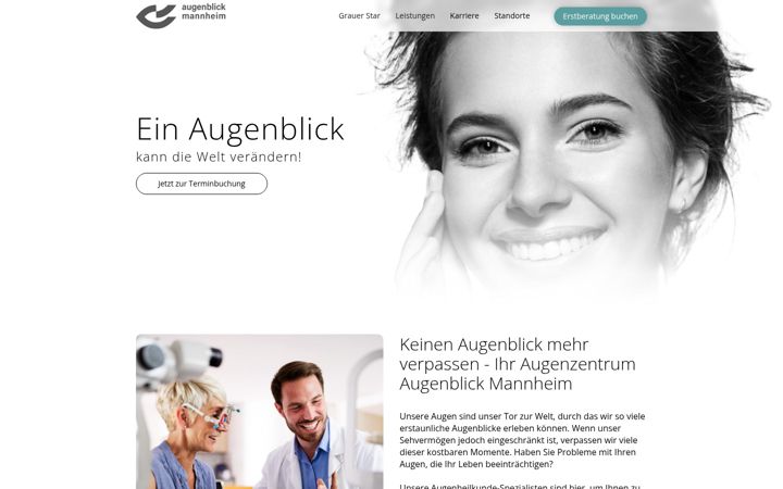 Screenshot of augenblick-augenzentren.de