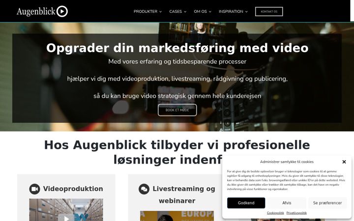 Screenshot of augenblick-film.dk