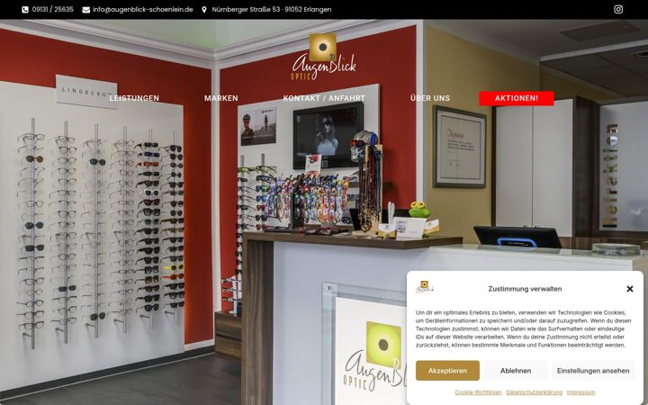 Screenshot of augenblick-schoenlein.de