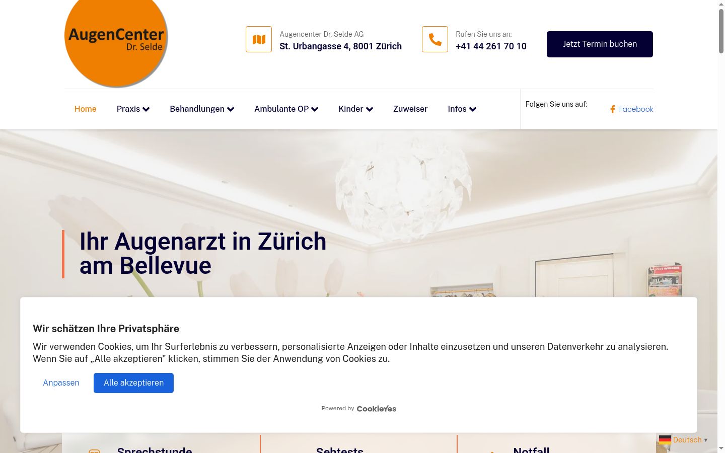 Screenshot van de toestemmingsbanner zoals getoond vóór enige interactie
