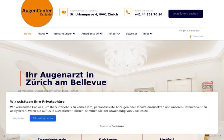 Screenshot of augencenter-selde.ch