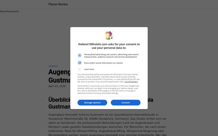 Screenshot of augenglanz-kosmetik.de