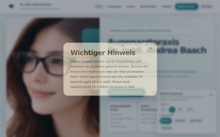 Screenshot of augenheilkunde-baach.de