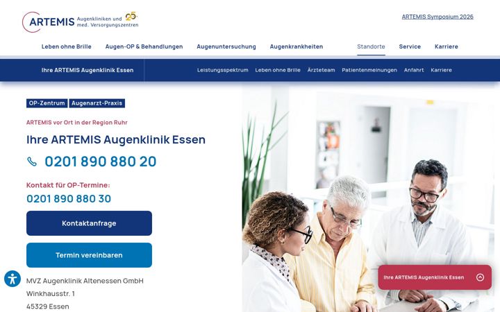 Screenshot of augenklinik-altenessen.de