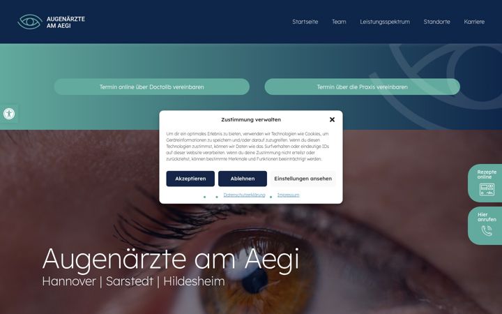 Screenshot van augenklinik-hannover.de