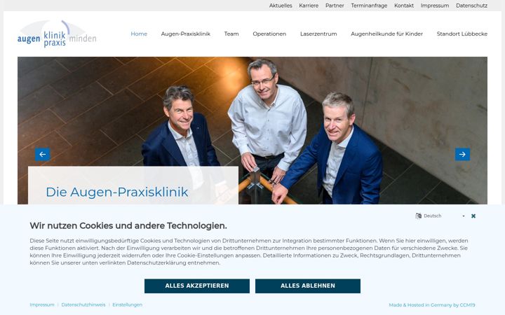 Screenshot van augenklinik-minden.de