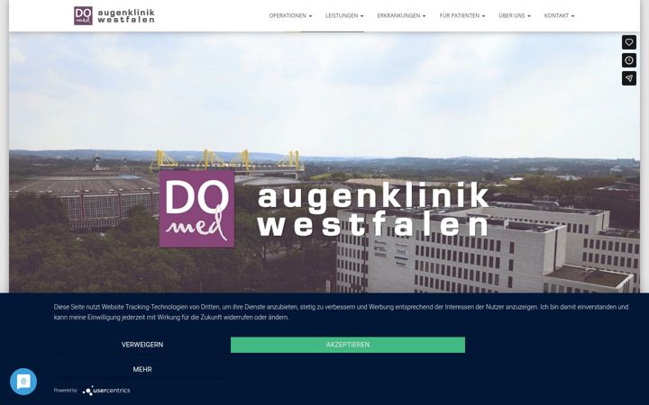 Screenshot of augenklinik-westfalen.de
