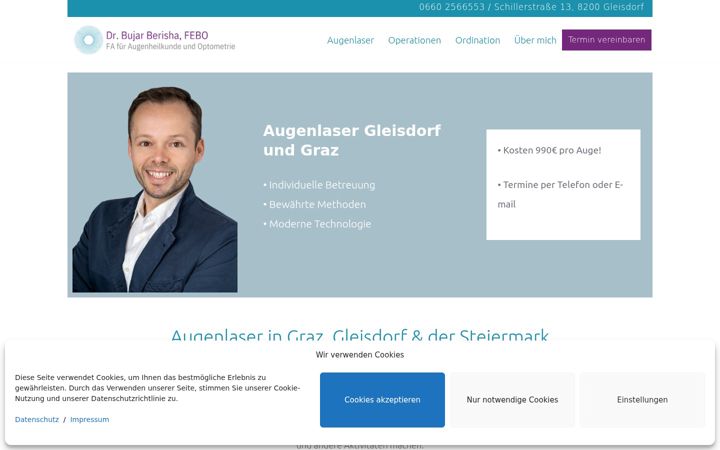 Екранна снимка на augenlaser-gleisdorf.at