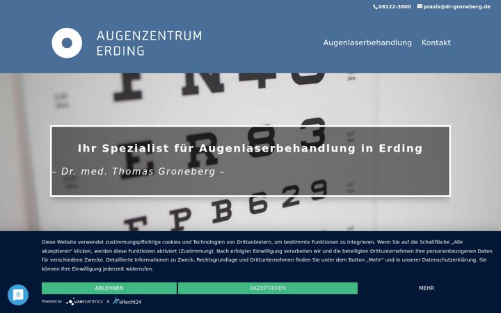 Screenshot of augenlasern-erding.de
