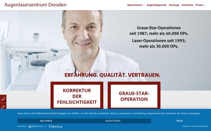 Screenshot of augenlaserzentrum-dresden.de
