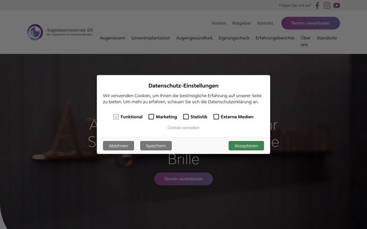 Screenshot of augenlaserzentrum-en.de