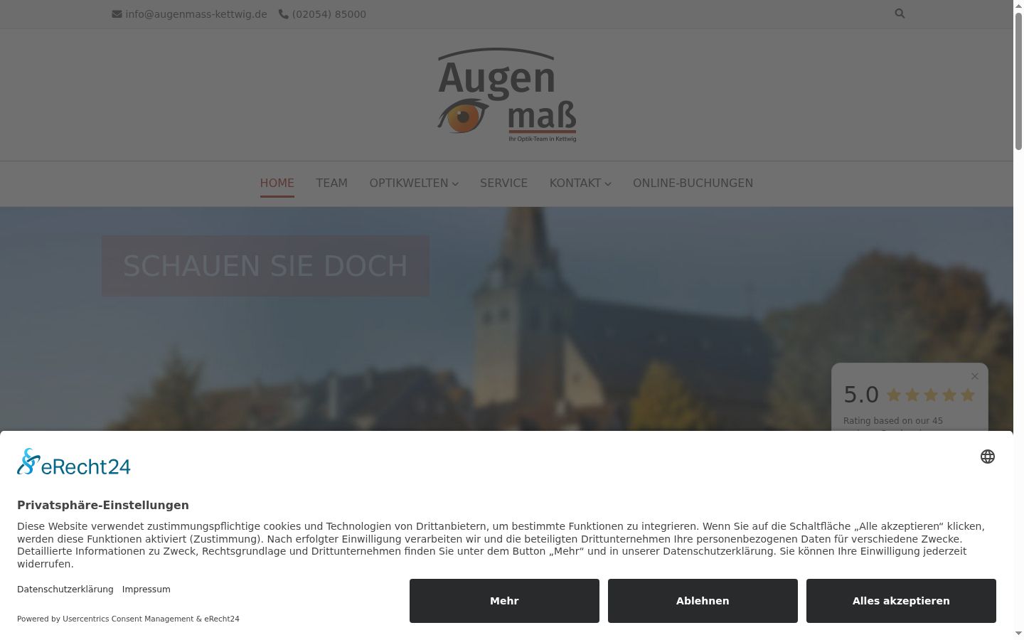 Capture d'écran de la bannière de consentement affichée avant toute interaction
