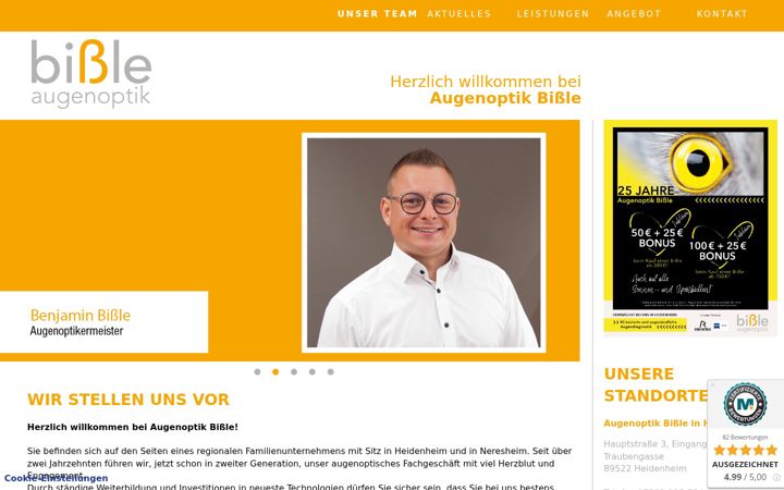 Skärmbild av augenoptik-bissle.de
