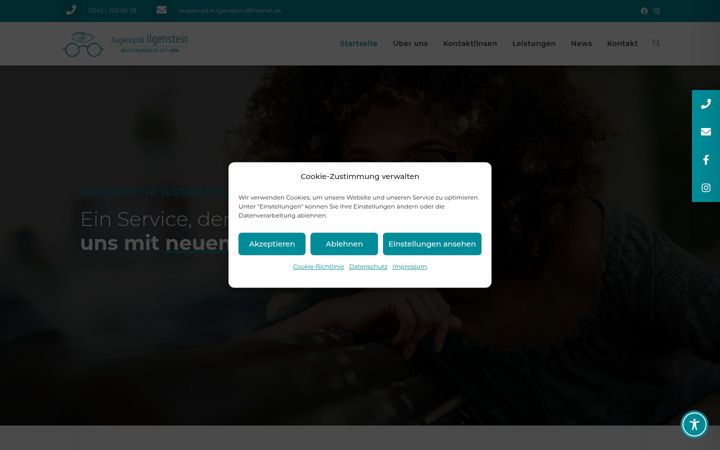 Screenshot of augenoptik-ilgenstein.de