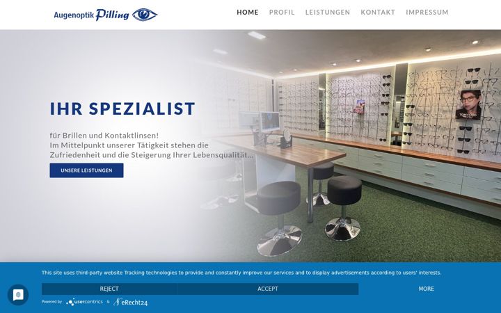 Screenshot of augenoptik-pilling.de