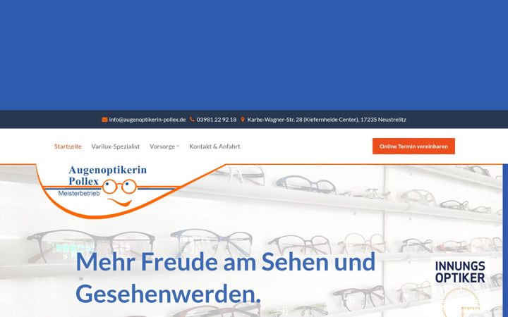 Screenshot of augenoptikerin-pollex.de